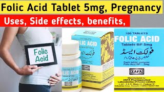 Folic acid 5 mg uses benefits folic acid 5mg in pregnancy folic acid ke fayde side effects [upl. by Binni]