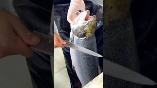 Big Salmon Cutting in Thailand food seafood salmon japan [upl. by Pollack]