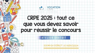 CRPE 2025 ～ TOUT CE QUE VOUS DEVEZ SAVOIR POUR RÉUSSIR LE CONCOURS [upl. by Fulvi]