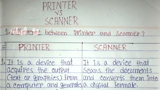 Printer vs scannerdifference between printer and scanner in hindiscanner vs printerscanner [upl. by Michal]