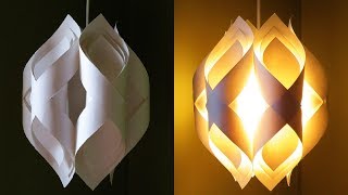 Ogee paper lamp  how to DIY an elegant paper pendant lamplantern  EzyCraft [upl. by Aihsikal]