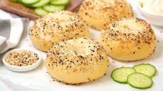 2 Ingredient Bagel Recipe  Easy  Delicious Home Baking [upl. by Earal]