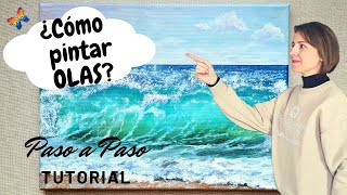 Cómo Pintar el Mar y las Olas  Pinturas Acrílicas para Principiantes [upl. by Regine213]