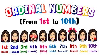 Ordinal Numbers  Ordinal Numbers 1st to 10th  Mathematics  Kindergarten  Teacher Beth Class TV [upl. by Ocin]