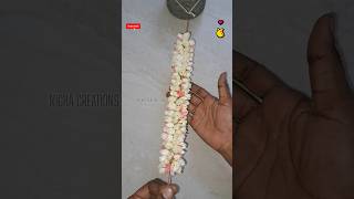 மல்லிப்பூ amp இட்லிப்பூ பூச்சரம்🤍🩷diy mallipoo malligai garland veni gajra trending viral [upl. by Vincenty]