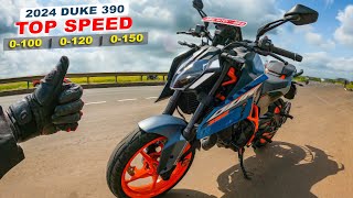 2024 New KTM Duke 390  Top Speed  0 to 100  0 to 120  1st to 6th All Gears Top Speed [upl. by Klein]