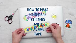 How to Make Homemade Stickers With Packing Tape HS [upl. by Nwahsal226]