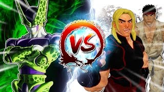 Cell Vs Ryu amp Ken CellGames  TeamFourStar [upl. by Durwood209]