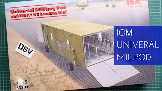 ICM 135 Universal Military Pod and M8A1 US Landing Mat 53201 Review [upl. by Tess315]