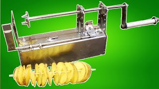 How to make a spiral potato cutter at home DIY easy metalworking projekt [upl. by Ody]