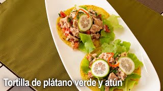 Pasos para preparar Tortilla de plátano verde y atún [upl. by Pine513]