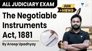 Negotiable Instruments Act 1881  All India Judiciary Exams  Anoop Upadhyay  Linking Laws [upl. by Lolly288]