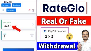 Rateglocom Withdrawal  Rateglo Website Real Or Fake  Review  Payment Proof  Legit Or Scam [upl. by Irec]