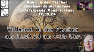 Mond TIPP zum Vollmond am 180924 um 435 Uhr in den Fischen [upl. by Asserak157]