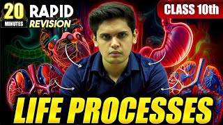 Life Processes in 20 Minutes🔥 Class 10th  Rapid Revision  Prashant Kirad [upl. by Cordle]