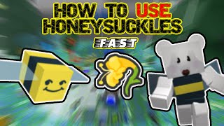 How to USE honeysuckle fast Bee Swarm Simulator Roblox [upl. by Bez]