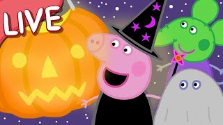 Peppa Pig Full Episodes 🔴 LIVE Spooky Halloween Episodes STREAMING NOW 🎃 Kids Videos 💕 [upl. by Aube461]