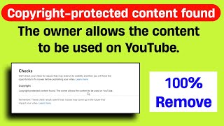 Copyright Protected Content Found Go To Check  Copyright Problem in Youtube [upl. by Durman812]