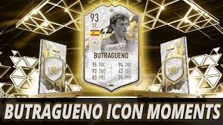 ICON MOMENTS BUTRAGUENO SBC FIFA 22 CHEAPEST SOLUTION  NO LOYALTY [upl. by Lirpa]