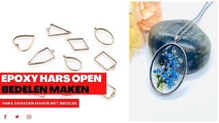 Sieraden  Kettingen Maken met Epoxy Giethars  Handleiding  Open Bedelen  Droog bloemen [upl. by Nythsa659]