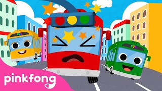 Lima Bis Kecil Lompat di Jalan  Lagu Mobilmobil  Lagu Anak Indonesia  Pinkfong Baby Shark [upl. by Karlise]