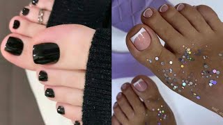 Admiringly pretty looking new year style shiny toe nails pedicure colors trends design ideas of 2024 [upl. by Adnwahsor]