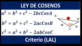 LEY DE COSENOS EJEMPLO 2 LLL [upl. by Kragh]