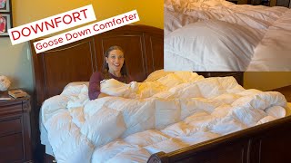 DOWNFORT Goose Down Comforter soft warm and breathable comforter down bedding [upl. by Mairym]