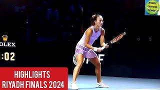 QINWEN ZHENGJASMINE PAOLINIHIGHLIGHTS RIYADH FINALS 2024 [upl. by Klehm]