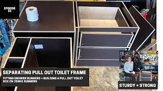 DIY Pull Out Separating Toilet for Van Conversion  Sturdy Drawer Runners Install  Van Build Series [upl. by Bradski937]