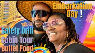 EMBARKATION DAY Carnival Mardi Gras Cruise Safety Drill  Brunch  Cabin TourCasino travel 2024 [upl. by Tanhya]