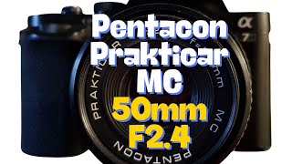 Vintage 35mm camera lens Pentacon Prakticar MC 50mm F24 lens on full frame digital camera [upl. by Edwin]