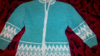 АНОНСКофта детская вязаная спицами на молнии с жаккардом knit Baby [upl. by Ingelbert47]