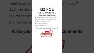 B2 First FCE Listening Practice Test 2024  Part 1 b2firstlisteningtests learningenglish fce [upl. by Nifled]