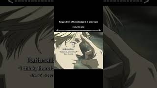 Rationalism vs Empiricism monsteranime johanliebert anime philosophy [upl. by Ociral]