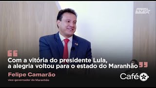 Felipe Camarão fala sobre ações do governo estadual para o Maranhão  Cortes do Café PT [upl. by Acirred]