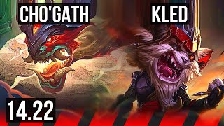 CHOGATH amp Bard vs KOGMAW amp Milio ADC  Rank 5 Cho 1300 games  BR Grandmaster  1422 [upl. by Ardnic]