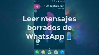 Cómo recuperar mensajes de WhatsApp sin copia de seguridad ANDROID  TRUCO 2018  SIN ROOT [upl. by Nylemaj]