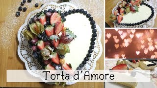 Torta San Valentino a cuore FACILISSIMA da preparare CUOCE IN 10 MINUTI [upl. by Zeena448]