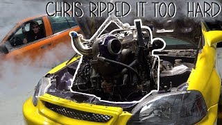 RICER MIATA RIPPED THE TURBO CIVIC TOO HARD [upl. by Gombosi]