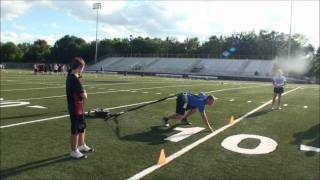 Football  Lineman Challenge  Football speed strength and endurance training [upl. by Ikciv970]