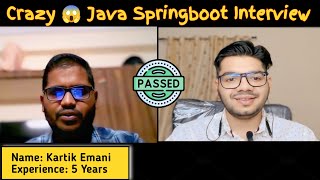 Java Spring Boot 5 Years Experience Interview [upl. by Ahsikel]