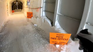 Skiing the Dreaded Tunnel Run in 5 mins  Alpe dHuez 2019 4K [upl. by Schiff]