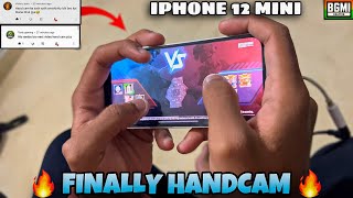 FINALLY HANDCAM 🔥 IPHONE 12 MINI  60 FPS  3 FINGER  FULL ZYRO  BGMI MOBILE [upl. by Asaret]