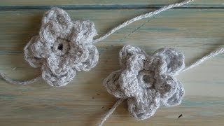 crochet How To  Crochet a Double Flower [upl. by Thorrlow]