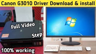 Canon G3010 Driver Download and install  Step By Step 100 working 2024 in hindi [upl. by Ettelrats]