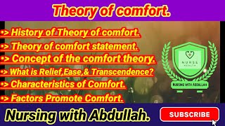 Theory of comfort in urdu hindi concept of theory of comfort characteristics of Comfort Theory [upl. by Kcajyllib]