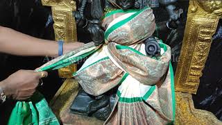 How to drape saree to goddess idol  amman alangaram Steps to drape saree for goddess  temple [upl. by Kenton148]