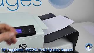 HP PageWide 352DW How to Print a Test PagePrint Quality Report [upl. by Elwaine]