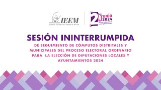 Sesión Ininterrumpida de Seguimiento de Cómputos Distritales y Municipales 2024 3ª Parte [upl. by Moreta888]